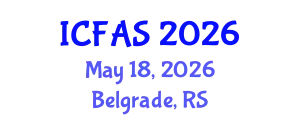 International Conference on Food and Agricultural Sciences (ICFAS) May 18, 2026 - Belgrade, Serbia