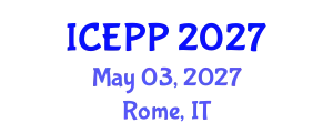 International Conference on Environment Pollution and Prevention (ICEPP) May 03, 2027 - Rome, Italy