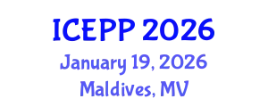 International Conference on Environment Pollution and Prevention (ICEPP) January 19, 2026 - Maldives, Maldives