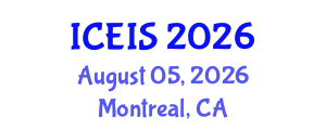 International Conference on Enterprise Information Systems (ICEIS) August 05, 2026 - Montreal, Canada