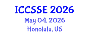 International Conference on Computer Sciences and Software Engineering (ICCSSE) May 04, 2026 - Honolulu, United States