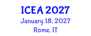 International Conference on Engineering and Architecture (ICEA) January 18, 2027 - Rome, Italy