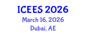 International Conference on Earthquake Engineering and Seismology (ICEES) March 16, 2026 - Dubai, United Arab Emirates