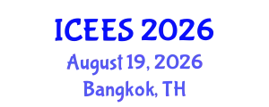 International Conference on Earthquake Engineering and Seismology (ICEES) August 19, 2026 - Bangkok, Thailand