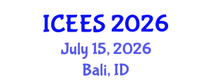International Conference on Earthquake Engineering and Seismology (ICEES) July 15, 2026 - Bali, Indonesia