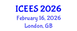 International Conference on Earthquake Engineering and Seismology (ICEES) February 16, 2026 - London, United Kingdom