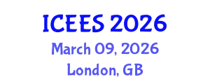 International Conference on Earthquake Engineering and Seismology (ICEES) March 09, 2026 - London, United Kingdom