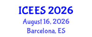International Conference on Earthquake Engineering and Seismology (ICEES) August 16, 2026 - Barcelona, Spain