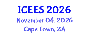 International Conference on Earthquake Engineering and Seismology (ICEES) November 04, 2026 - Cape Town, South Africa