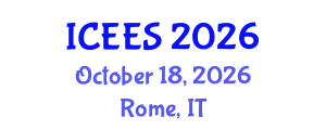 International Conference on Earthquake Engineering and Seismology (ICEES) October 18, 2026 - Rome, Italy
