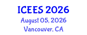 International Conference on Earthquake Engineering and Seismology (ICEES) August 05, 2026 - Vancouver, Canada