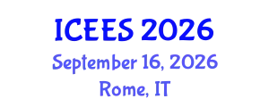 International Conference on Earthquake Engineering and Seismology (ICEES) September 16, 2026 - Rome, Italy