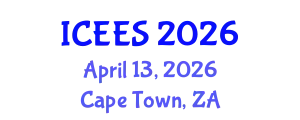 International Conference on Earthquake Engineering and Seismology (ICEES) April 13, 2026 - Cape Town, South Africa