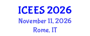 International Conference on Earthquake Engineering and Seismology (ICEES) November 11, 2026 - Rome, Italy