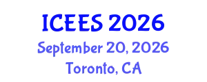 International Conference on Earthquake Engineering and Seismology (ICEES) September 20, 2026 - Toronto, Canada