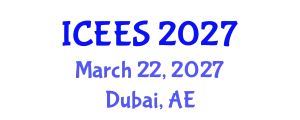 International Conference on Earthquake Engineering and Seismology (ICEES) March 22, 2027 - Dubai, United Arab Emirates