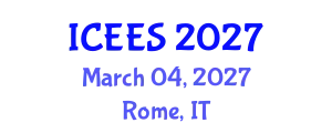 International Conference on Earthquake Engineering and Seismology (ICEES) March 04, 2027 - Rome, Italy