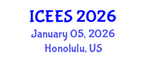 International Conference on Earthquake Engineering and Seismology (ICEES) January 05, 2026 - Honolulu, United States