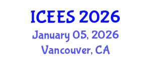 International Conference on Earthquake Engineering and Seismology (ICEES) January 05, 2026 - Vancouver, Canada