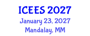 International Conference on Earthquake Engineering and Seismology (ICEES) January 23, 2027 - Mandalay, Myanmar