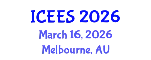 International Conference on Earthquake Engineering and Seismology (ICEES) March 16, 2026 - Melbourne, Australia