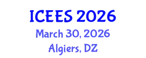 International Conference on Earthquake Engineering and Seismology (ICEES) March 30, 2026 - Algiers, Algeria
