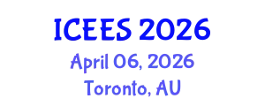 International Conference on Earthquake Engineering and Seismology (ICEES) April 06, 2026 - Toronto, Australia