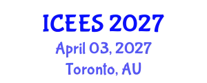 International Conference on Earthquake Engineering and Seismology (ICEES) April 03, 2027 - Toronto, Australia
