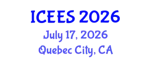 International Conference on Earthquake Engineering and Seismology (ICEES) July 17, 2026 - Quebec City, Canada