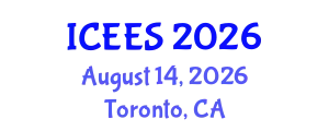 International Conference on Earthquake Engineering and Seismology (ICEES) August 14, 2026 - Toronto, Canada