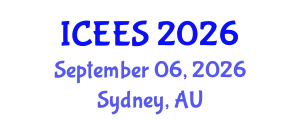 International Conference on Earthquake Engineering and Seismology (ICEES) September 06, 2026 - Sydney, Australia
