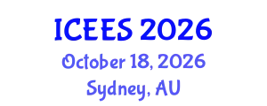 International Conference on Earthquake Engineering and Seismology (ICEES) October 18, 2026 - Sydney, Australia