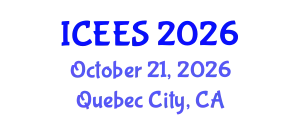 International Conference on Earthquake Engineering and Seismology (ICEES) October 21, 2026 - Quebec City, Canada