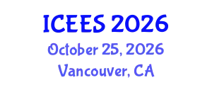 International Conference on Earthquake Engineering and Seismology (ICEES) October 25, 2026 - Vancouver, Canada