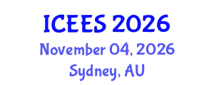 International Conference on Earthquake Engineering and Seismology (ICEES) November 04, 2026 - Sydney, Australia