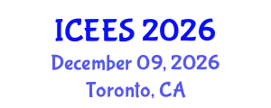 International Conference on Earthquake Engineering and Seismology (ICEES) December 09, 2026 - Toronto, Canada
