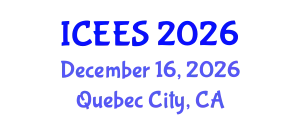 International Conference on Earthquake Engineering and Seismology (ICEES) December 16, 2026 - Quebec City, Canada
