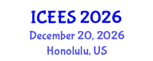 International Conference on Earthquake Engineering and Seismology (ICEES) December 20, 2026 - Honolulu, United States