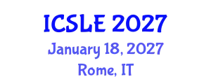 International Conference on Sports Law and Ethics (ICSLE) January 18, 2027 - Rome, Italy