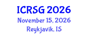 International Conference on Remote Sensing and Geoinformation (ICRSG) November 15, 2026 - Reykjavik, Iceland