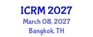 International Conference on Rock Mechanics (ICRM) March 08, 2027 - Bangkok, Thailand