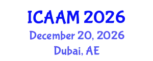 International Conference on Applied Analysis for Materials (ICAAM) December 20, 2026 - Dubai, United Arab Emirates