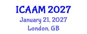 International Conference on Applied Analysis for Materials (ICAAM) January 21, 2027 - London, United Kingdom