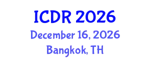 International Conference on Dipterology Research (ICDR) December 16, 2026 - Bangkok, Thailand