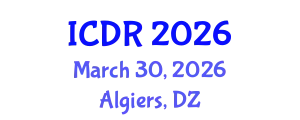 International Conference on Dipterology Research (ICDR) March 30, 2026 - Algiers, Algeria