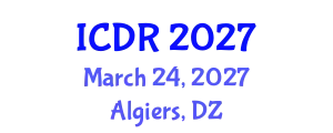 International Conference on Dipterology Research (ICDR) March 24, 2027 - Algiers, Algeria