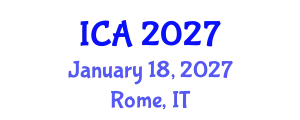 International Conference on Archaeology (ICA) January 18, 2027 - Rome, Italy