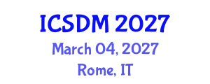 International Conference on Sustainable Design and Manufacturing (ICSDM) March 04, 2027 - Rome, Italy