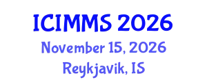 International Conference on Industrial, Mechanical and Manufacturing Science (ICIMMS) November 15, 2026 - Reykjavik, Iceland