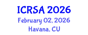 International Conference on Remote Sensing and Applications (ICRSA) February 02, 2026 - Havana, Cuba